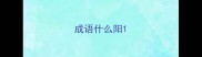 成语什么阳