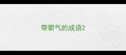 带霸气的成语