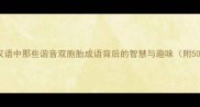 同音不同义汉语中那些谐音双胞胎成语背后的智慧与趣味附50个精选例子