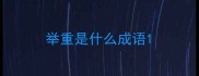 举重是什么成语
