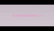 形容美丽的成语有什么