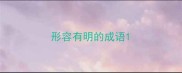 形容有明的成语