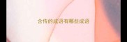 含传的成语有哪些成语