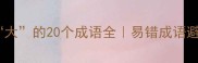 第二字是大的20个成语全易错成语避坑指南