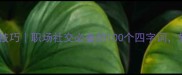 高情商成语接龙技巧职场社交必备的100个四字词轻松化解尴尬