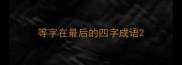 等字在最后的四字成语