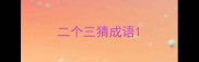 二个三猜成语