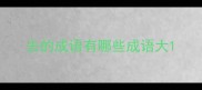 去的成语有哪些成语大