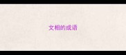 文相的成语