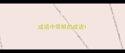 成语中带眼的成语