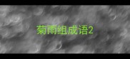 菊雨组成语
