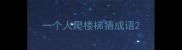 一个人爬楼梯猜成语