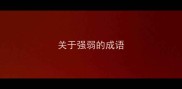 关于强弱的成语