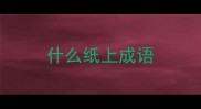什么纸上成语
