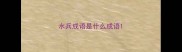 水兵成语是什么成语