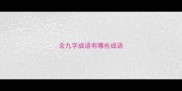 含九字成语有哪些成语
