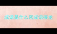成语是什么密成语接龙
