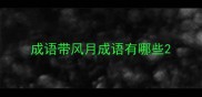 成语带风月成语有哪些