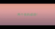 两个美的成语