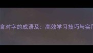 50个包含对字的成语及高效学习技巧与实用指南