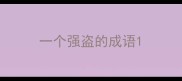 一个强盗的成语