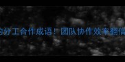 20个必背的分工合作成语团队协作效率翻倍的小技巧