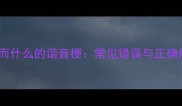 成语鱼什么而什么的谐音梗常见错误与正确用法全攻略