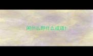 闲什么野什么成语