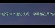 成语大全流水成语50个速记技巧学霸都在用的高效学习法