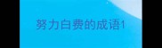 努力白费的成语