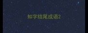 知字结尾成语