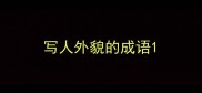 写人外貌的成语