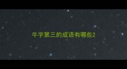 牛字第三的成语有哪些