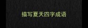 描写夏天四字成语