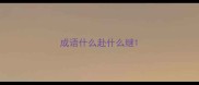 成语什么赴什么继
