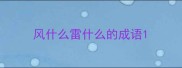 风什么雷什么的成语