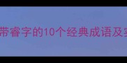 睿智成语全带睿字的10个经典成语及实用应用场景