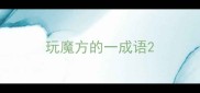 玩魔方的一成语