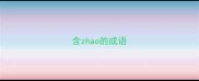 含zhao的成语