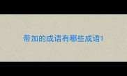 带加的成语有哪些成语