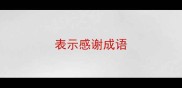 表示感谢成语