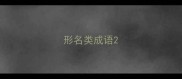 形名类成语