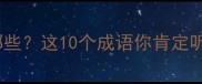 第四个字是弱的成语有哪些这10个成语你肯定听过但可能不知道含义