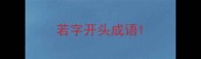 若字开头成语