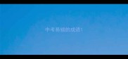 中考易错的成语