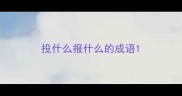 投什么报什么的成语