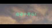 成语十开头