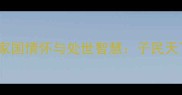 中华成语中的家国情怀与处世智慧子民天下系列成语全