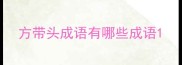 方带头成语有哪些成语