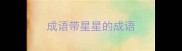 成语带星星的成语